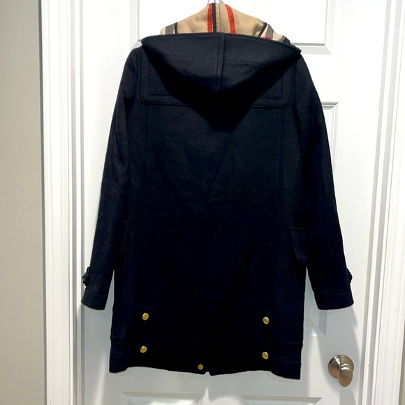 BURBERRY Brit “Blackwell' Wool Duffle Toggle Coat with hood Black size 6 - Picture 12 of 15